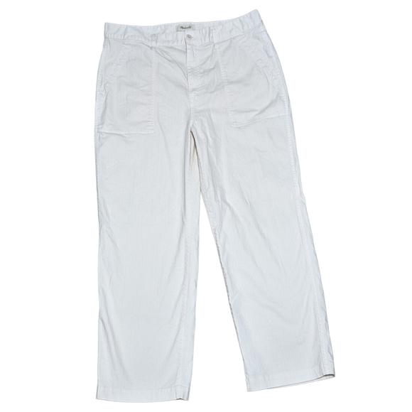 Madewell Pants - The Perfect Vintage Wide-Leg Cargo Pant: Utility Edition style NF102 ivory 32